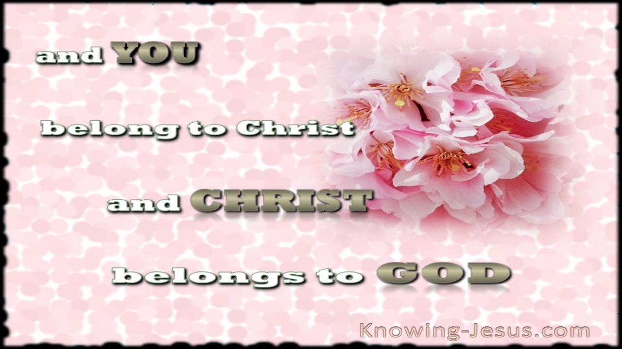 1 Corinthians 3:23 You Belong To Christ (pink)